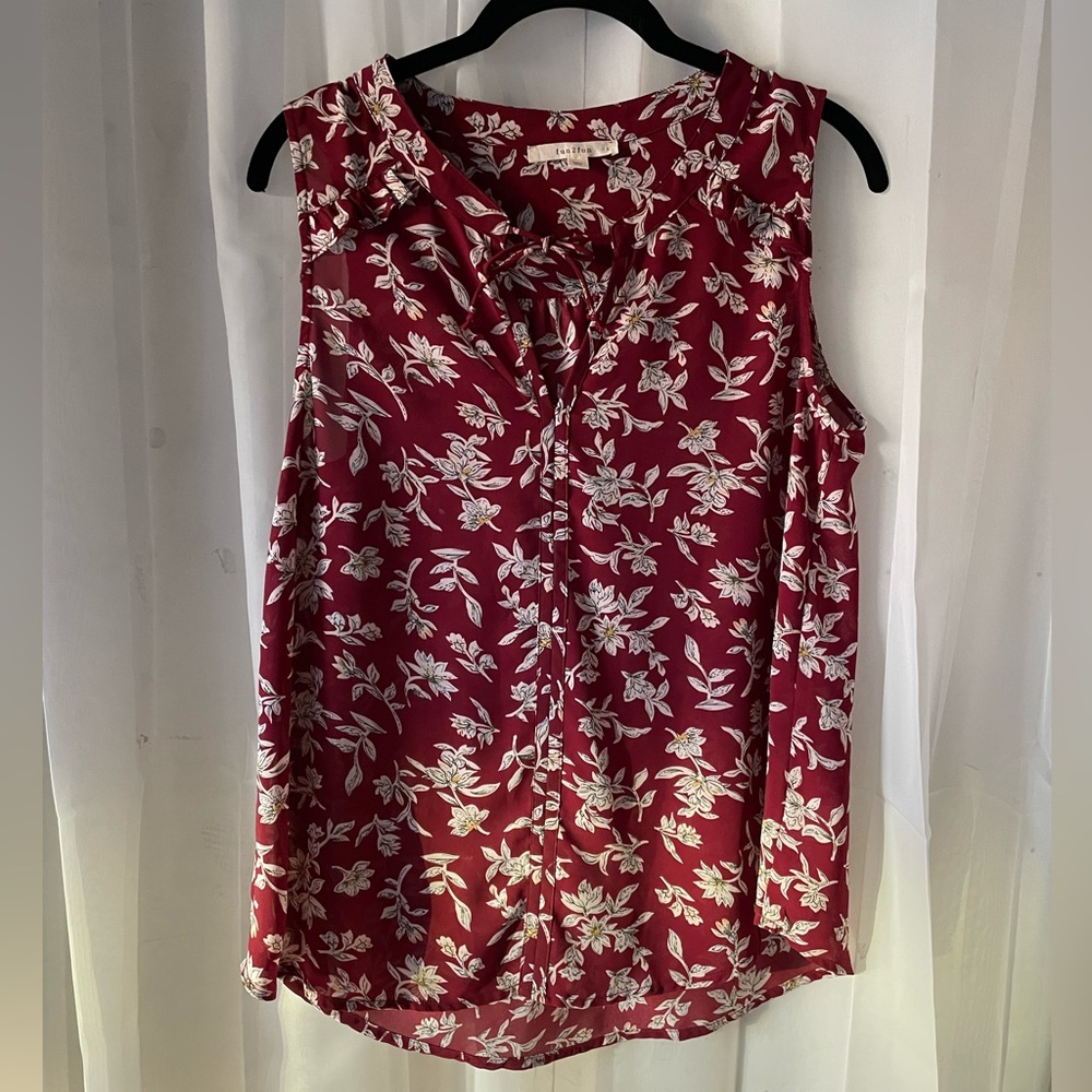 🌲Buy2Get1Free🌲 red floral tank